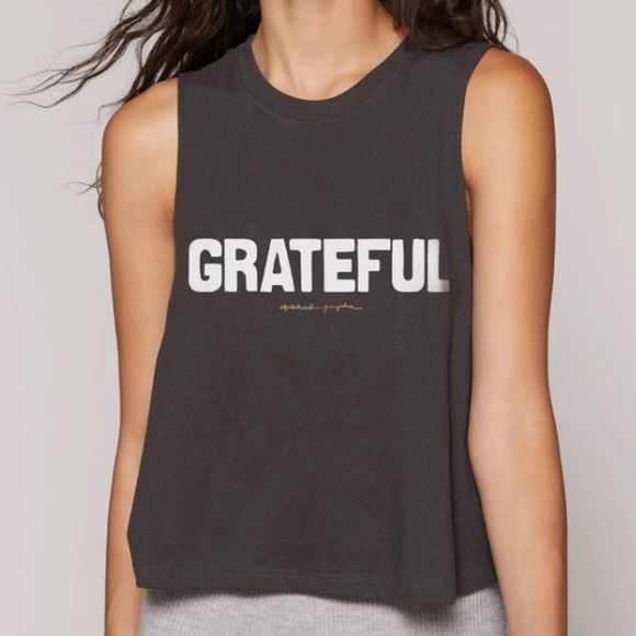 Spiritual Gangster GRATEFUL Crop Tank Top NWT - Picture 6 of 8